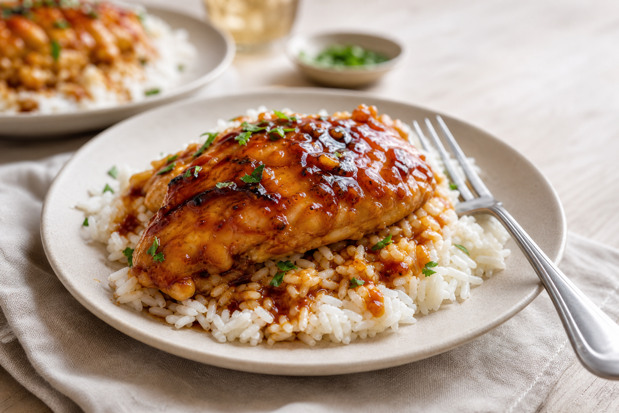 Plate over rice that soaks up every drop. About $2.42 a serving